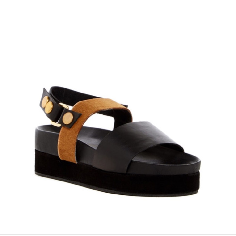 free people calf hair flatform sandals